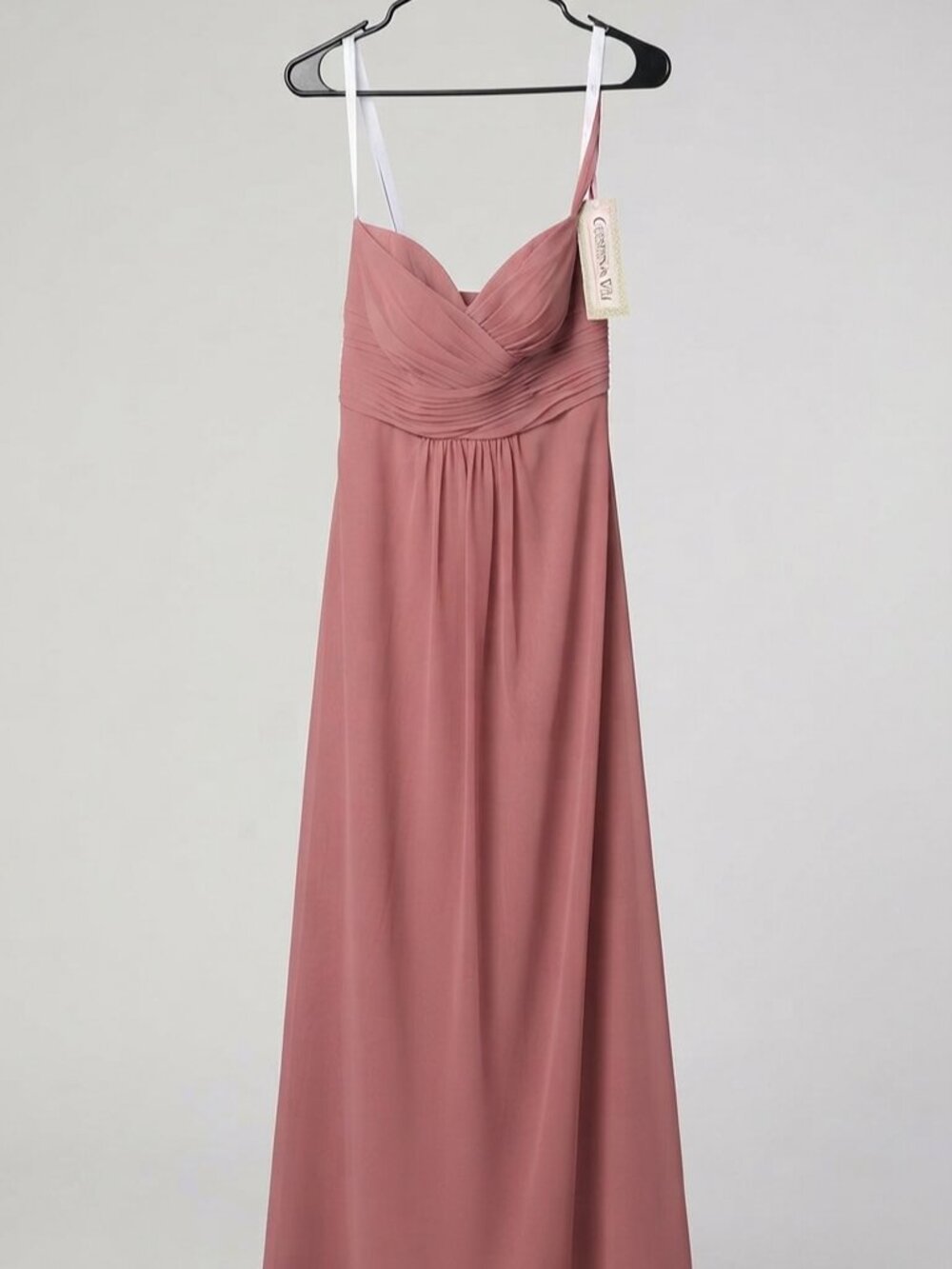 NWT Christina Wu Celebrations Marsala Chiffon Bridesmaid Formal Gown Size 4 - Picture 4 of 4